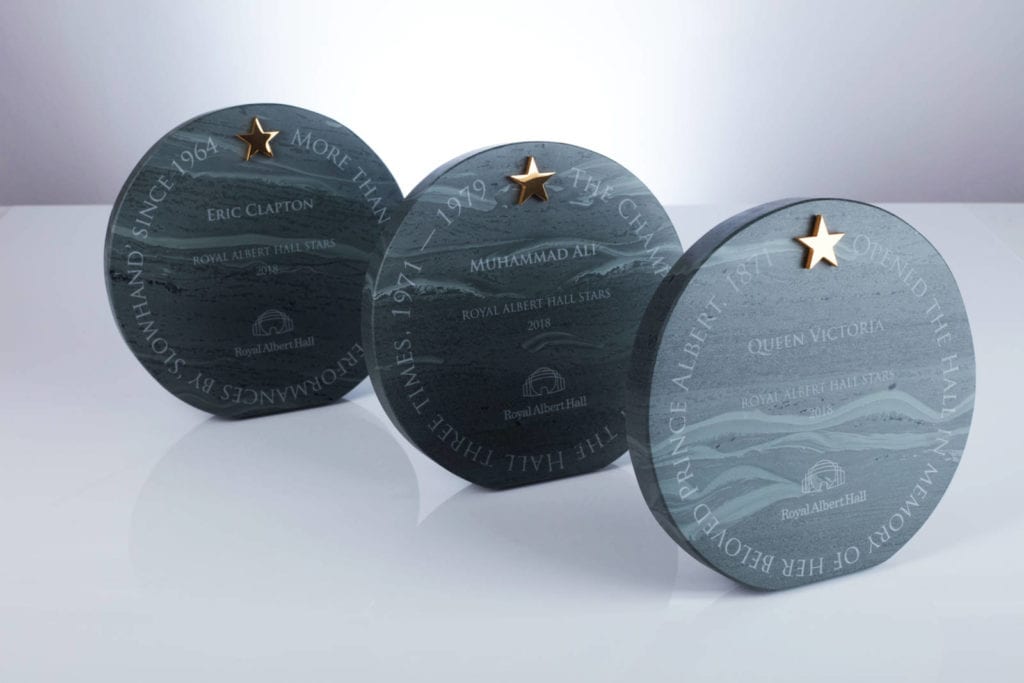 Royal Albert Hall awards made from natural stone, a more sustainable option